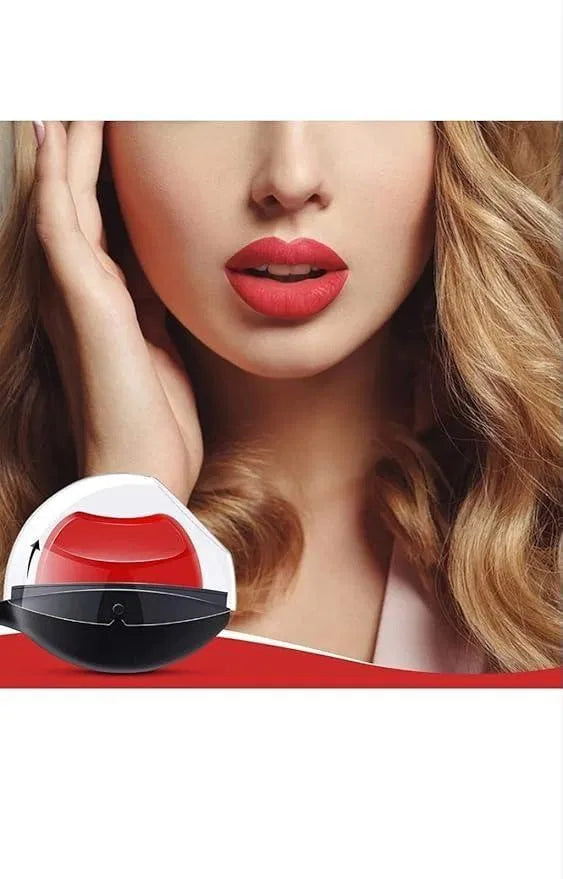 Two-shade matte lipstick set with red bullets in a red-and-black compact case